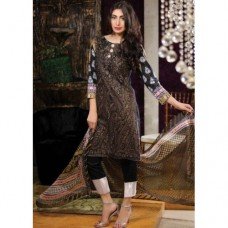 EA-36 BLACK ESHA AISHA LAWN EMBROIDERED SALWAR SUIT