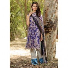 EA-38 BLUE ESHA AISHA LAWN EMBROIDERED SALWAR SUIT