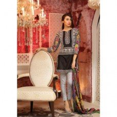 EA-44 BLACK ESHA AISHA LAWN EMBROIDERED SALWAR SUIT