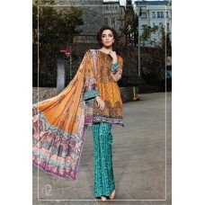 MARIA B GOLD PAKISTANI STYLE READY MADE SUIT