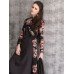 IDC-17 BLACK FLORAL PRINTED JACKET STYLISH SUIT WITH PENCIL TROUSER