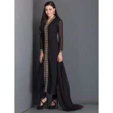 STUNNING BLACK LONG READY MADE DRESS