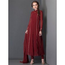 GORGEOUS NEW RED PEAR LONG LINE SLIT STYLE READY MADE DRESS